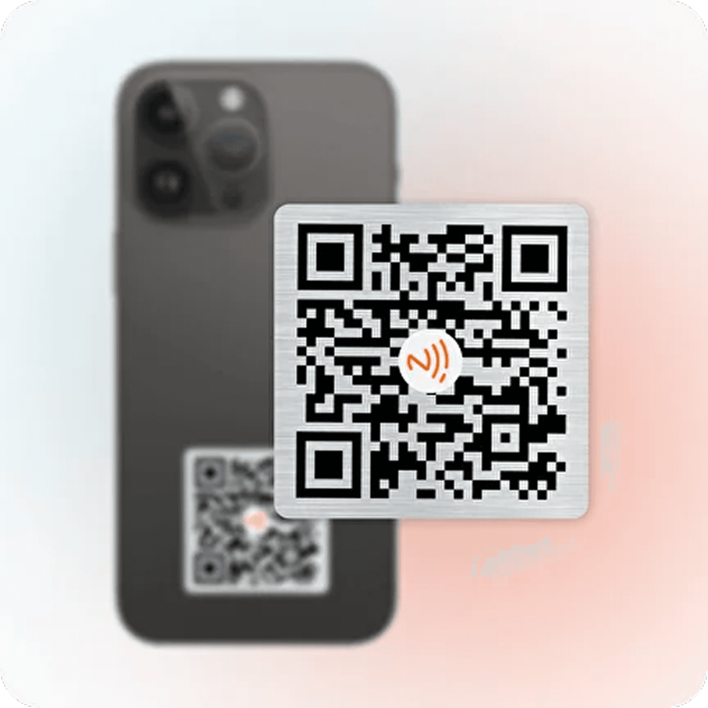 NFC sticker card with a business card and the 'Don't Lose' feature